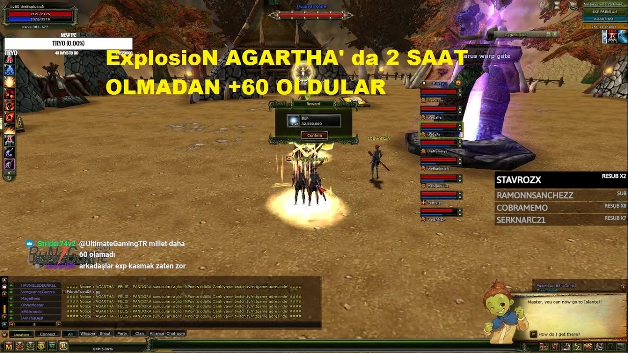 ExplosioN | AGARTHA' da BvB Mageleri 2 Saat Olmadan 60 LWL Oluyorlar - Knight Online