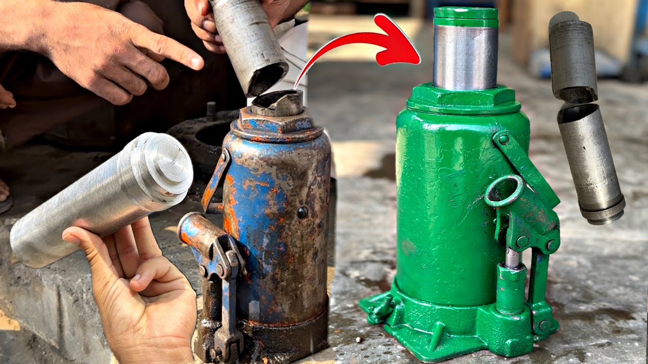 How to broken repair hydraulic jack | Amazing Restoration of 32 ton Hydraulic jack.