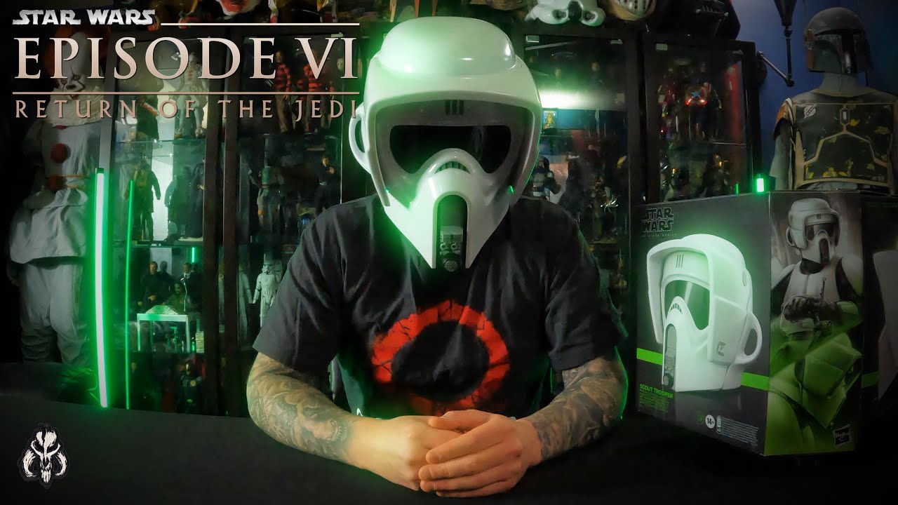 Star Wars Return of the Jedi Black Series Scout Trooper Premium Electronic Helmet Unboxing