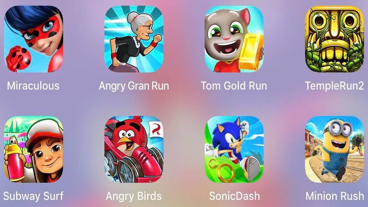 Angry Gran Run, Minion Rush, Sonic Dash, Temple Run 2 & More | Runner Gameplay Compilation