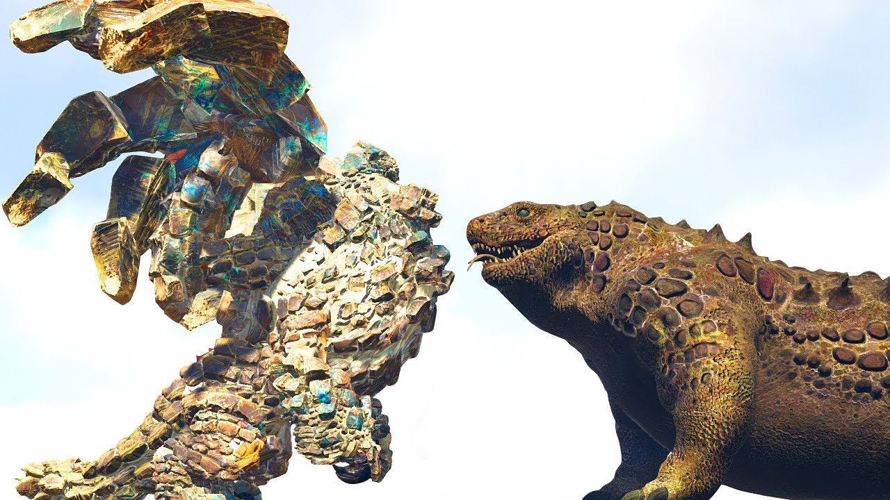 SHARA ISHVALDA vs. TITANUS DOUG and SAVAGE ACRO | ARK Dino Battle