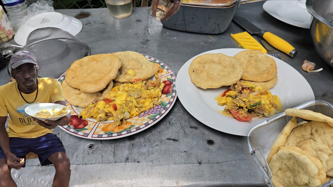 Nothing Don't Nice Like Ackee And Saltfish With Tow Fry Dumpling On The Side Outdoor Style 