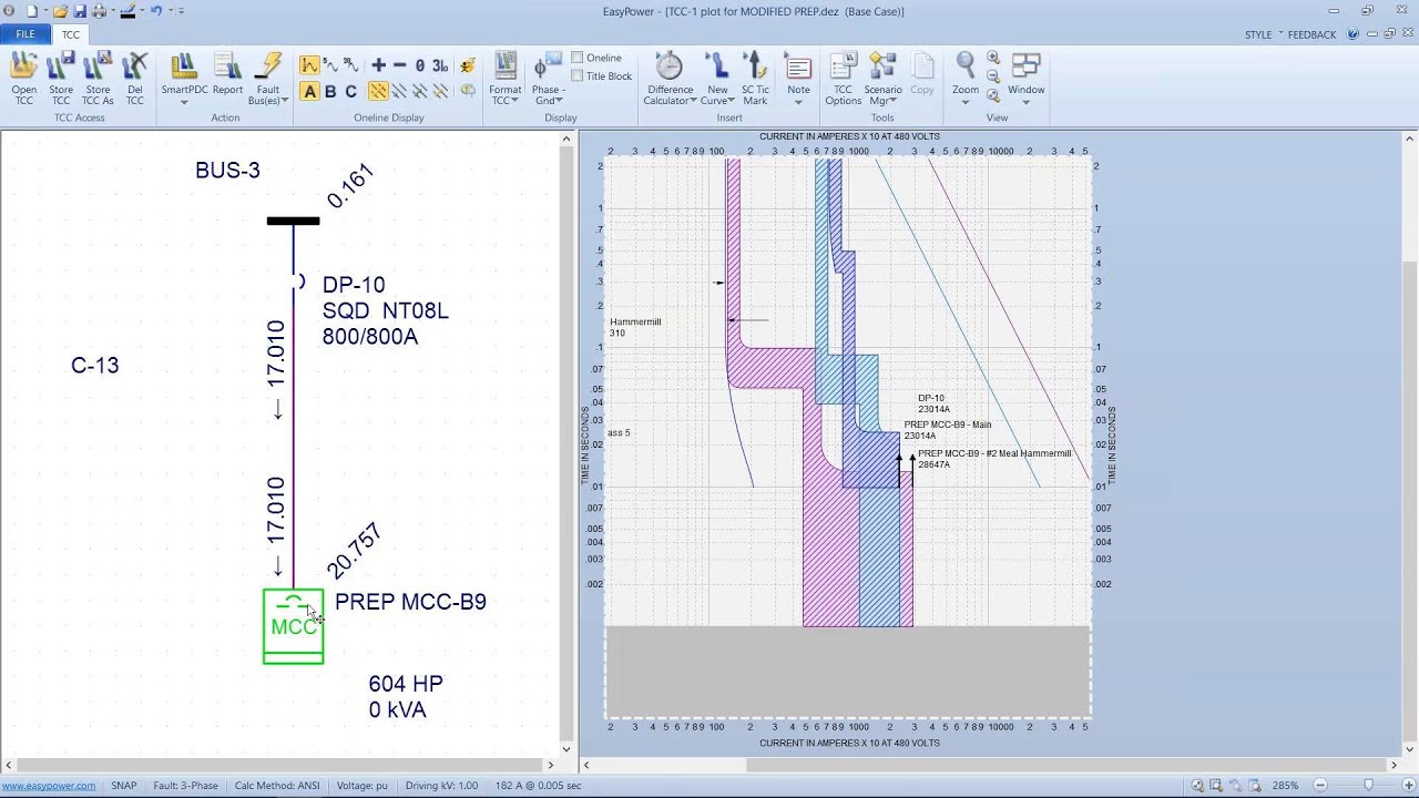 Using EasyPower’s PowerProtector to Coordinate Protective Devices with Large Loads in Motor Control