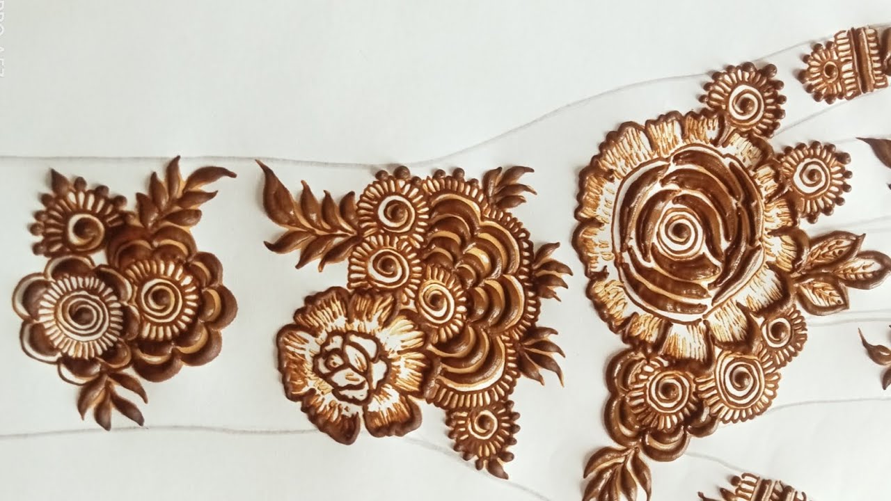 very beautiful floral mehndi design tutorial.