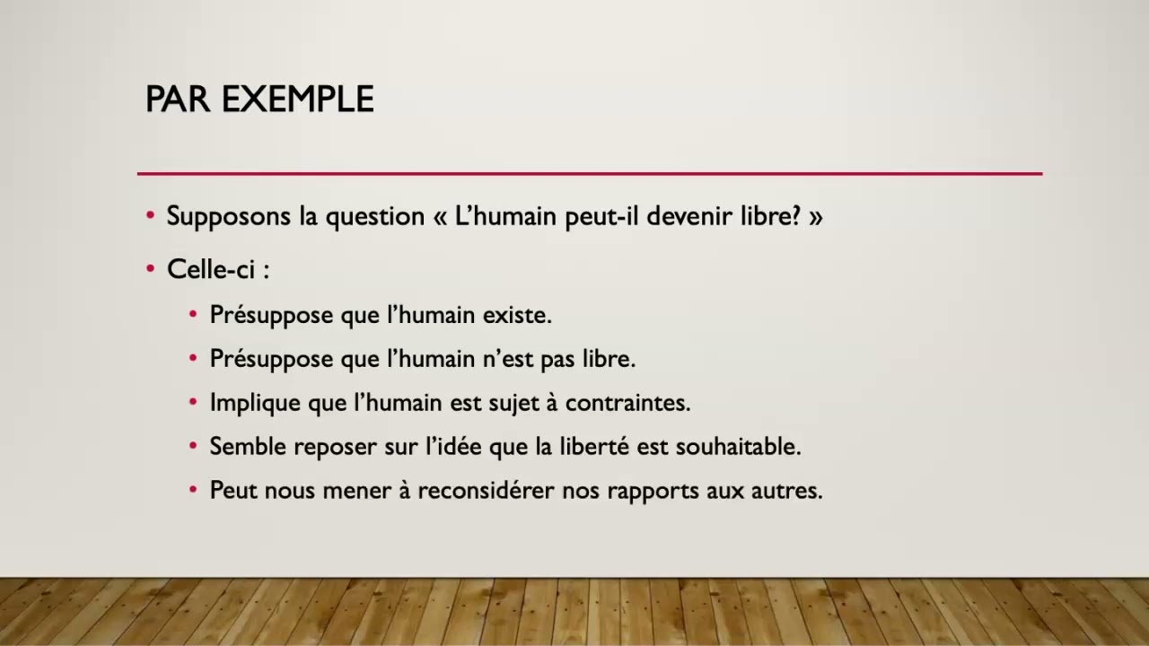 Le questionnement