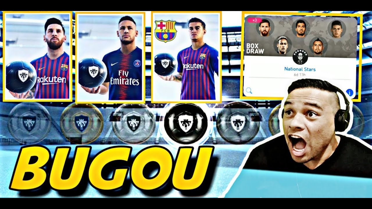 APRENDA ESSE BUG NA BOX DRAW !!! GANHEI UM BOLA PRETA !! PES 2019 MOBILE