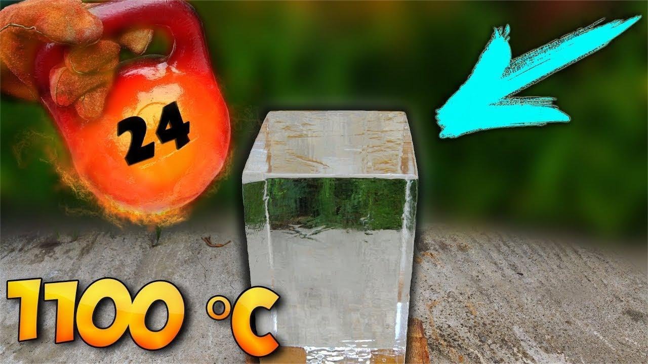 当冰块遇到1000度的铁球，到底会发生什么？反应的过程太丝滑！