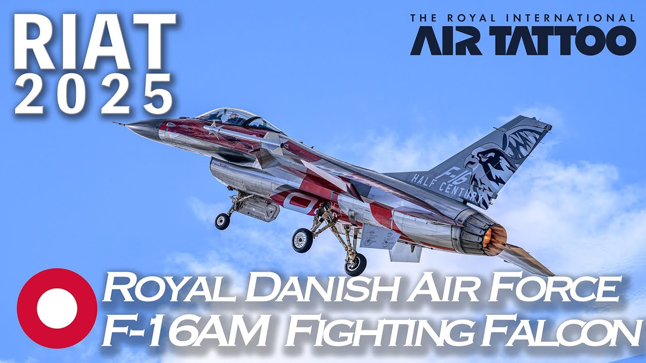 [RIAT2025] Royal Danish Air Force F-16AM Fighting Falcon | Sunday Demo | 4K