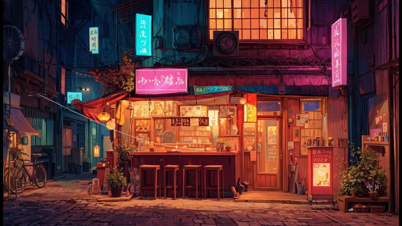 Rainy City Tokyo After Midnight 🌧️ Aesthetic Lofi Beats for Studying ✨ Relax and Find Inner Peace