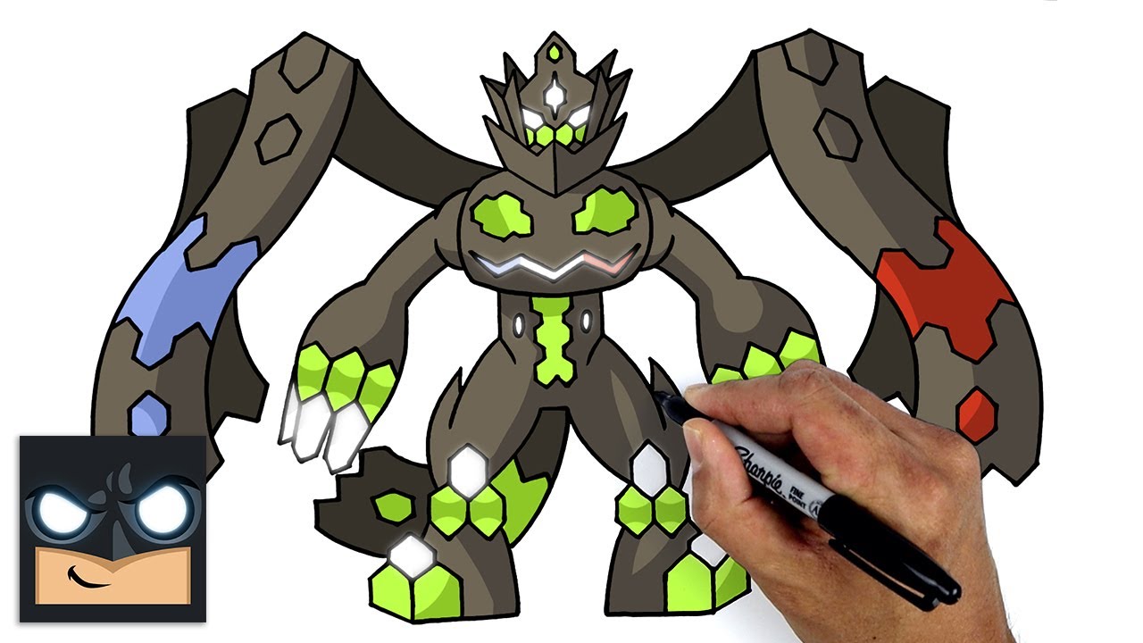 How To Draw Pokemon | Zygarde Complete Form || Pokemon Drawing for Beginners