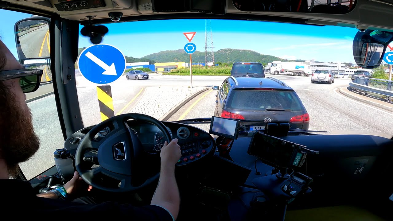 [Onboard[ Route Number 4 In The Summer Rush Hour To Hesjaholtet - MAN Lion's City CNG 18M