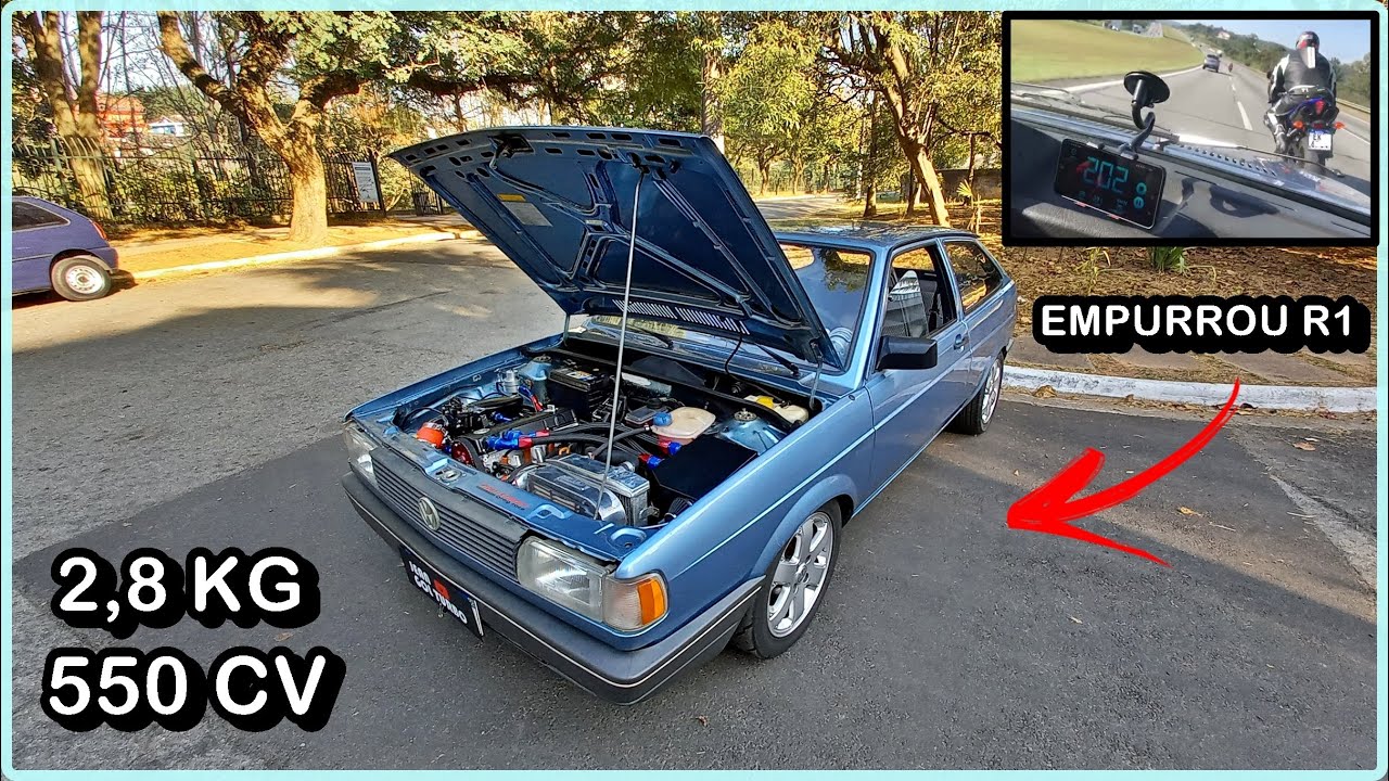 🚀 GOL TURBO FORJADO 550 CV EM DETALHES @FuelTechOficial  FT500 ESCAPE INOX  PNEU SEMI SLICK