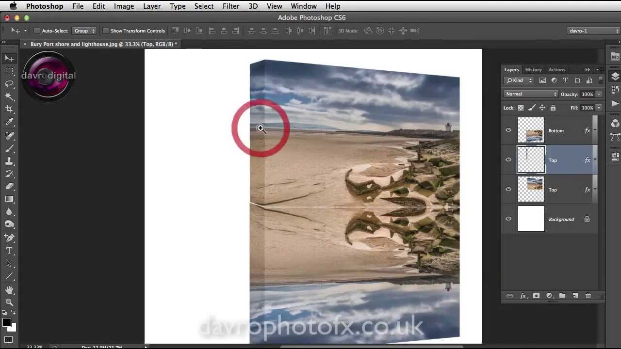 Creating 3D canvas in Photoshop
