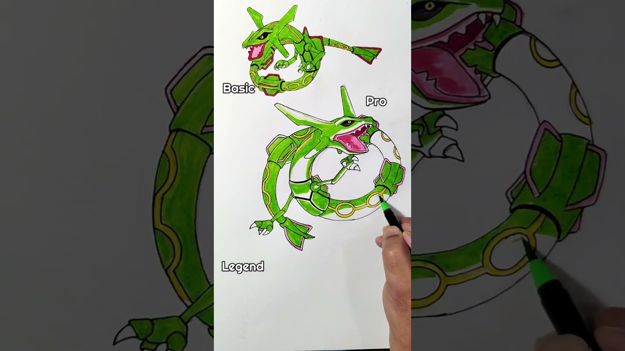 Drawing Pokémon Rayquaza 