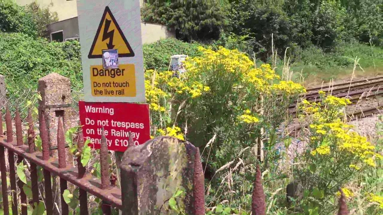 Two Trains at Tovil (Footpath) Level Crossing, Kent