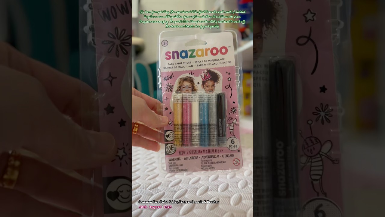 Snazaroo Face Painting Sticks, Fantasy Stencils & Brushes