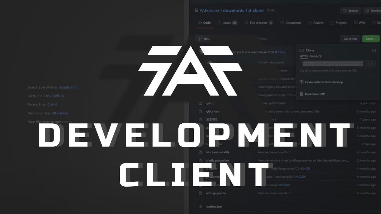 FAF Development -  FAF Development Client Setup
