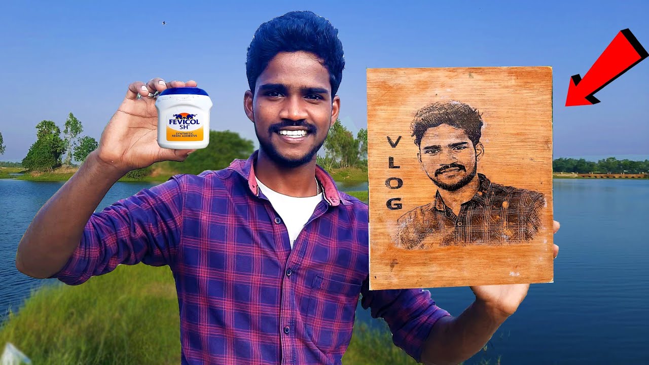 Rs10 Photo Transfer to Wood with Fevical |இப்டி 🎁Gift கொடுத்து தெறிக்க விடுங்க | Mr.village vaathi