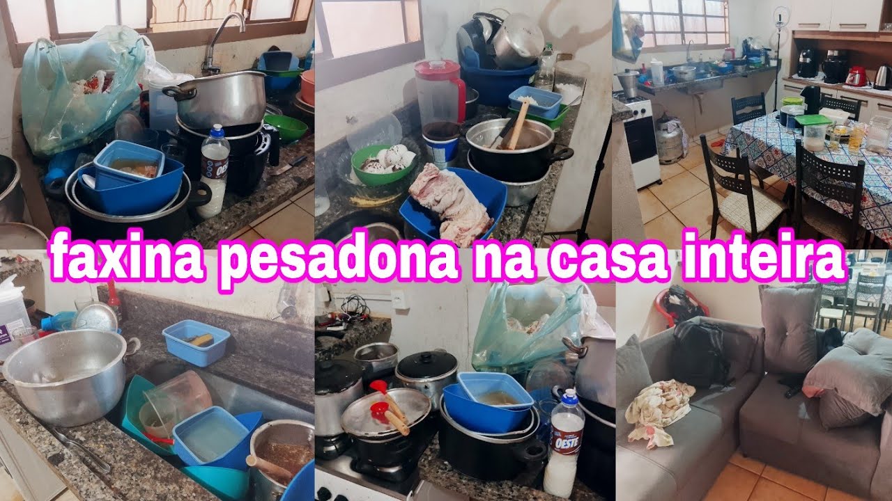 Faxina pesadona na casa  🏡 inteira tive que jogar água em tudo tava um nojo 🤮