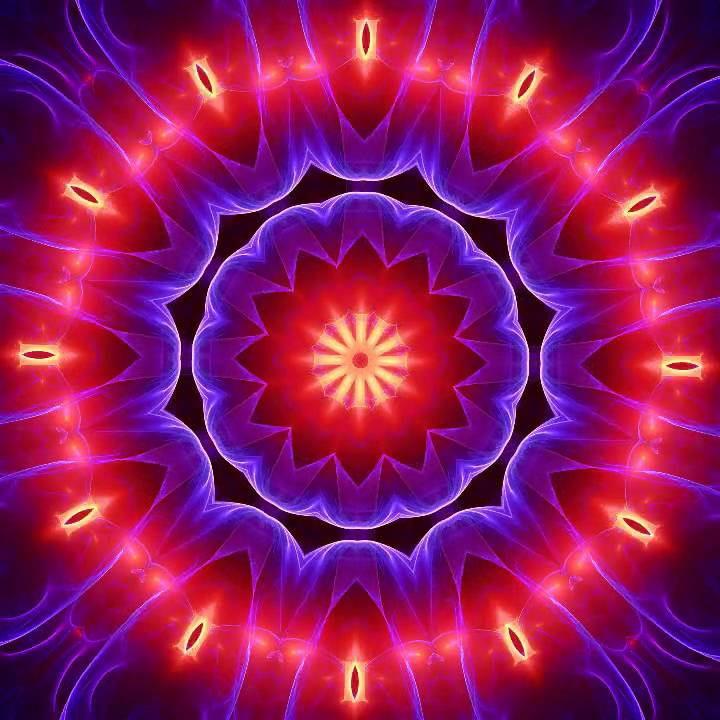 Mandala Animation III Violet Fire