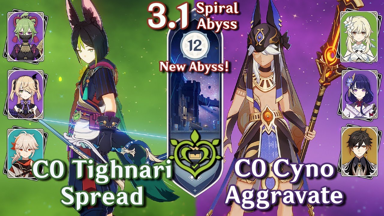 NEW SPIRAL ABYSS 3.1! C0 Tighnari Spread & C0 Cyno Raiden | Floor 12 Full Stars | Genshin Impact