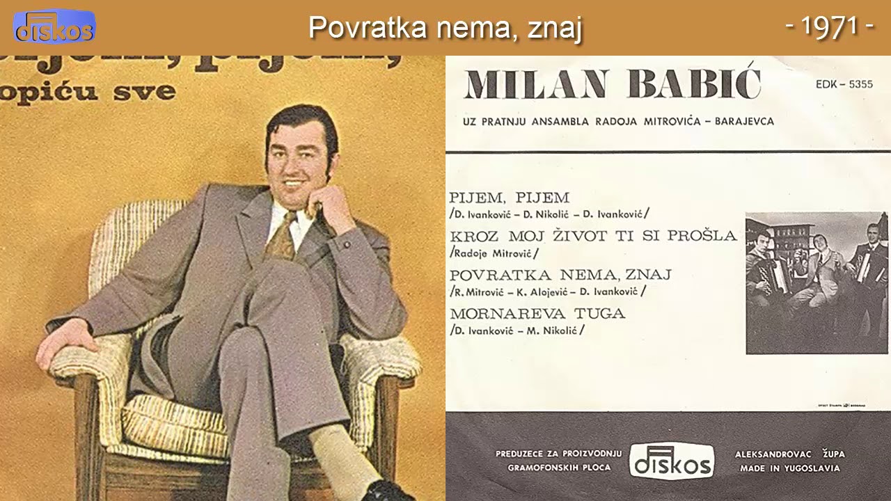 Milan Babic - Povratka nema, znaj - (Audio 1971)