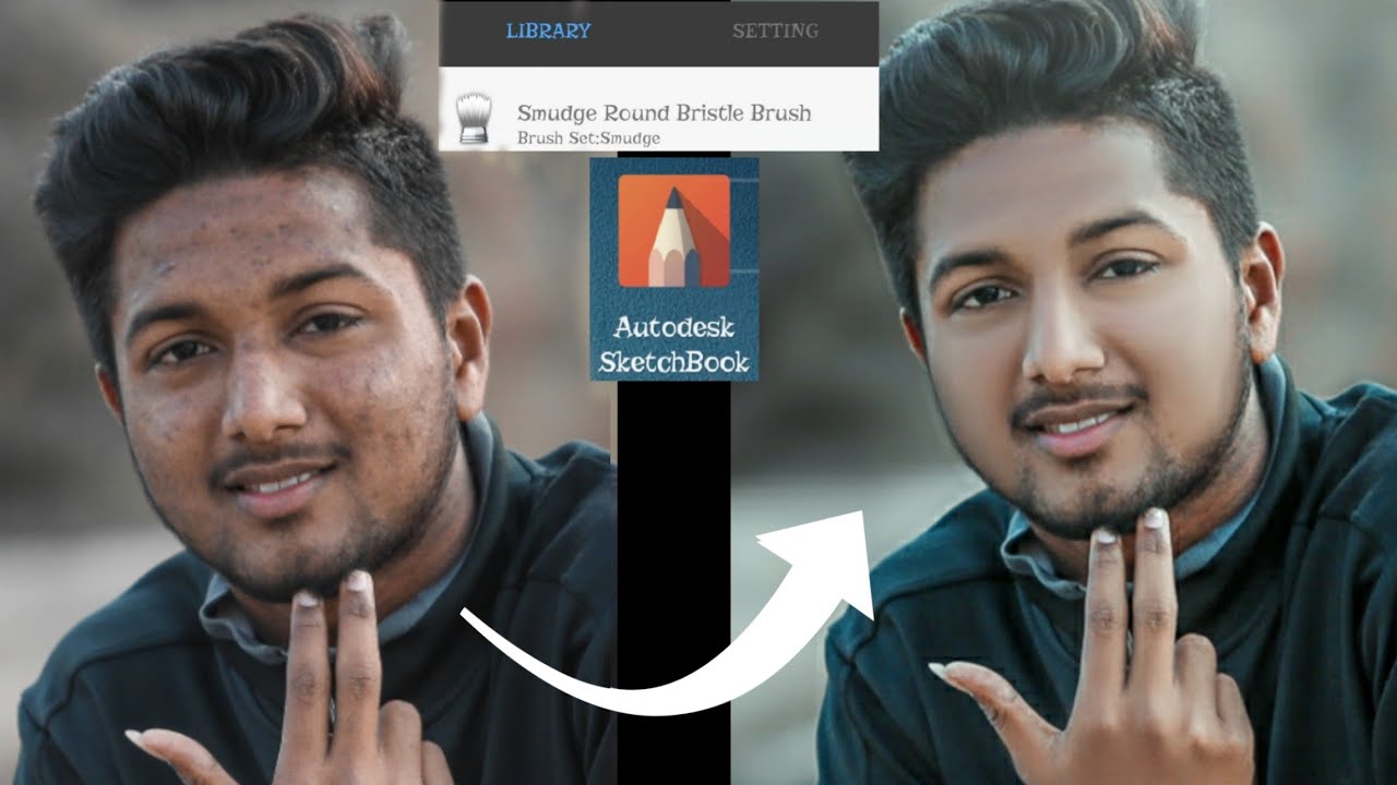 Face Smooth Editing Secret 🔥|| Skin Smoothing Tutorial in Autodesk Sketchbook ||