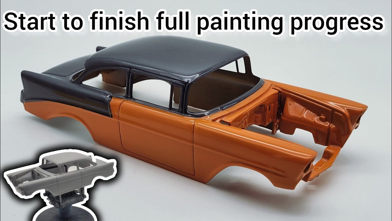 start to finish full painting progress Revell 1956 Chevy Del Ray