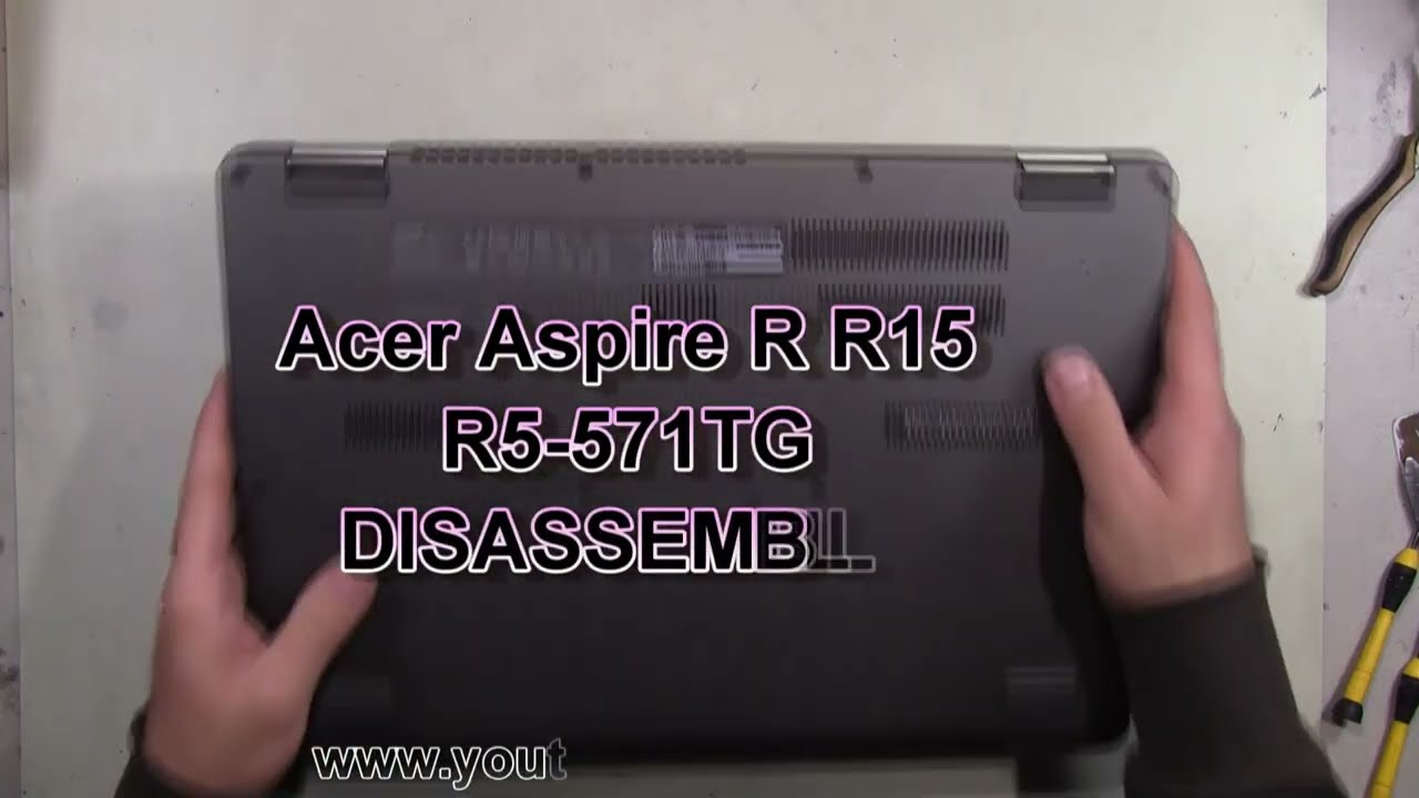 Acer Aspire R R15 R5 571TG Lower Base Take Apart Disassembly Teardown
