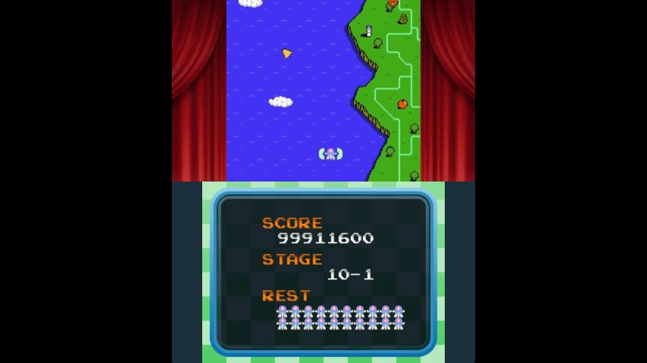 3D Classics: TwinBee (3DS) | Score 99,999,900 Stage 10-1