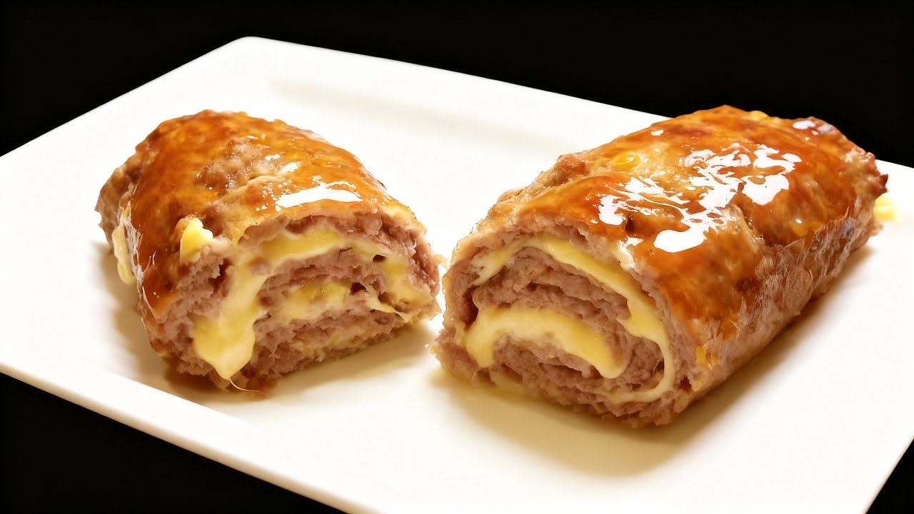 Не могу поверить, как это ПРОСТО! Невероятно нежный запеченный мясной рулет – всего 3 ингредиента!