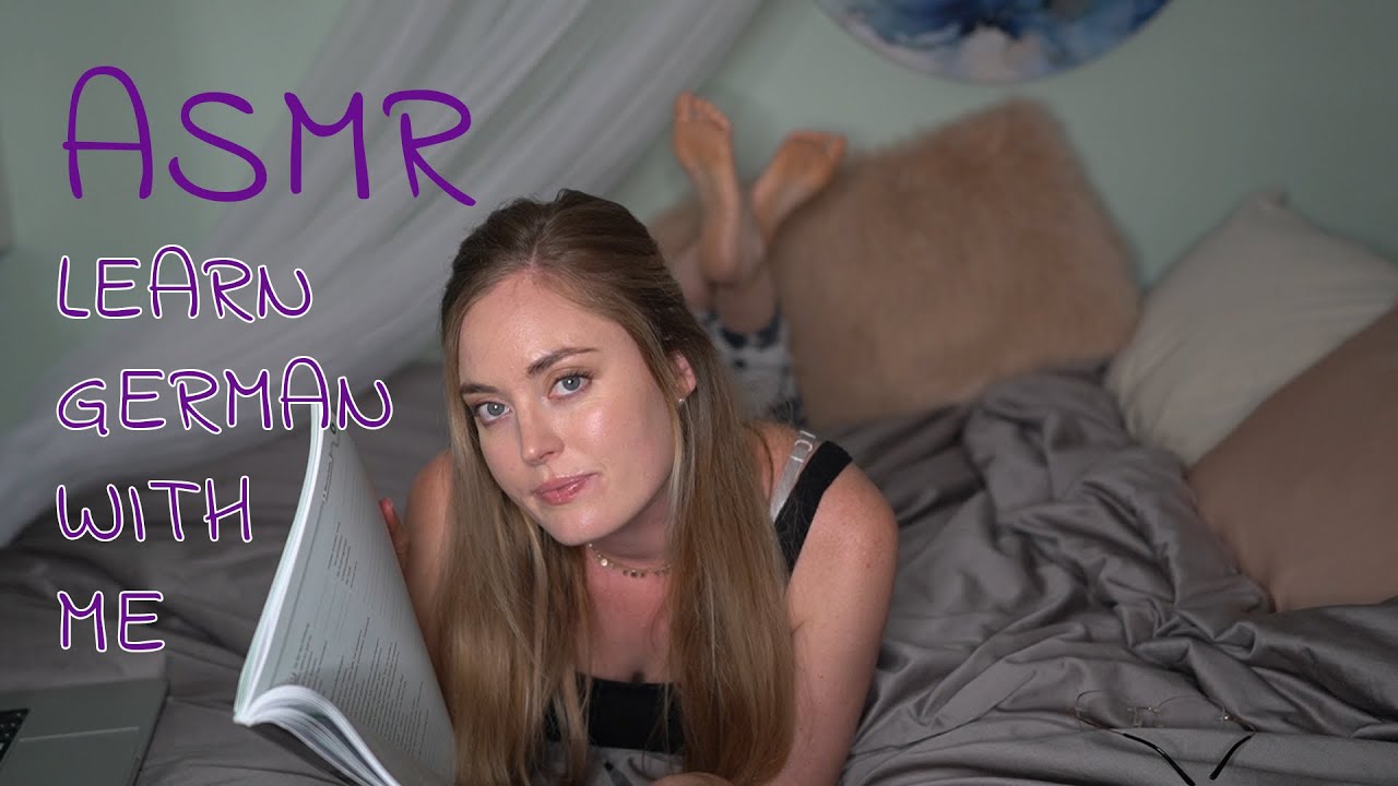 ASMR lern Deutsch mit mir (eine Amerikanerin) ✏️  Wörter für Onlineeinkauf, Telefon, und Kollegen 💕