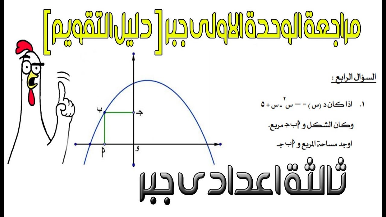 مراجعة (الوحدة الاولى )جــــــــــــبر الصف الثالث الاعدادى [ دليل التقويم ]
