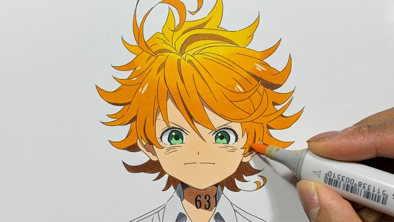How to Draw Emma Easy - The Promised Neverland (Yakusoku no Nebārando / 約束のネバーランド)