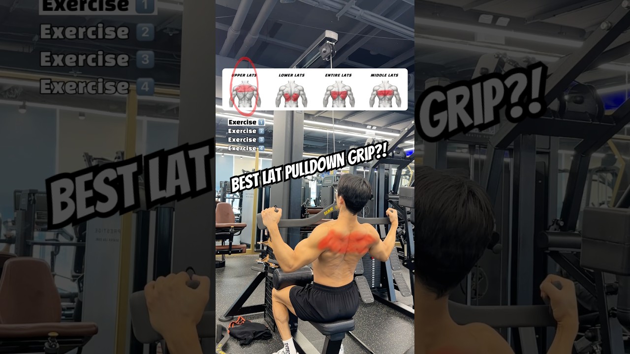 🔽 4 Lat Pulldown Grips That Hit Your Back Differently 🔽 #ytshorts #fitnessshorts  #backworkout