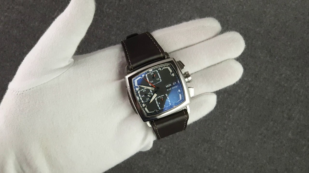 Bespoke watch strap of calf leather for Sinn Audi Design Model 902 Limited Edition watch