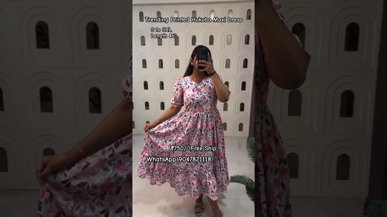 Trending Printed Hakoba Maxi Dress #hakoba #maxi #summercollection #gown