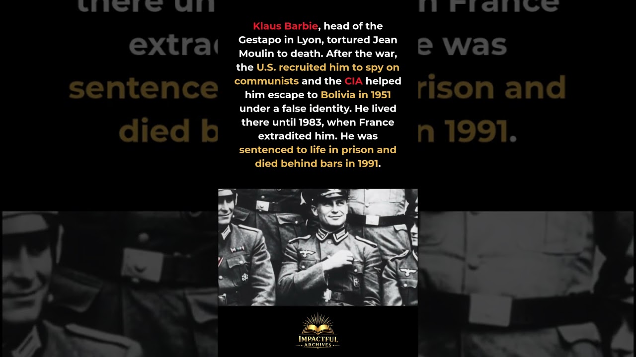 The Nazi War Criminal Protected by the CIA #WW2 #History