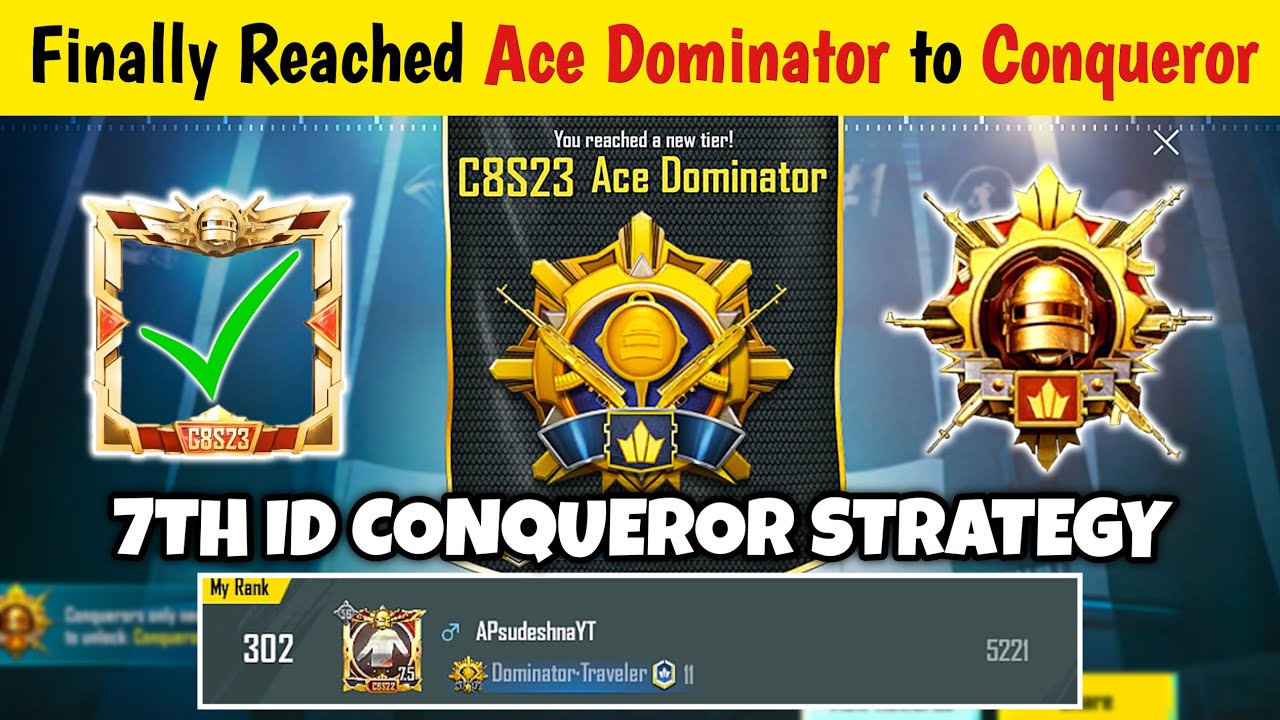 🇮🇳DAY 22 - FINALLY REACHED ACE DOMINATOR TO CONQUEROR🔥| Bgmi C8S23 Solo Conqueror Tips & Tricks✅