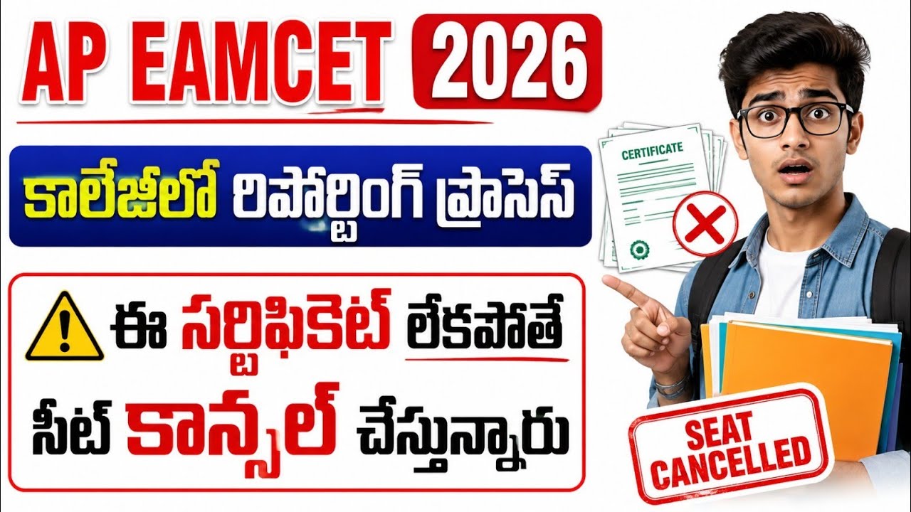 AP EAPCET 2026 College Reporting Process | AP EAPCET 2nd Phase Counseling Dates | AP EAPCET Lates...
