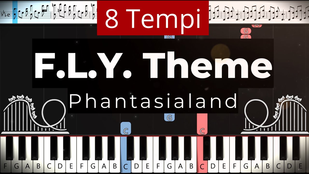 F.L.Y. Theme Rookburgh Phantasialand | Easy Piano Tutorial SLOW 🎹 Klavier lernen 🎵 Felicitas Falke 🎵