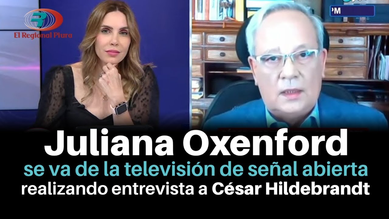 Periodista Juliana Oxenford se despide de ATV con entrevista a César Hildebrandt