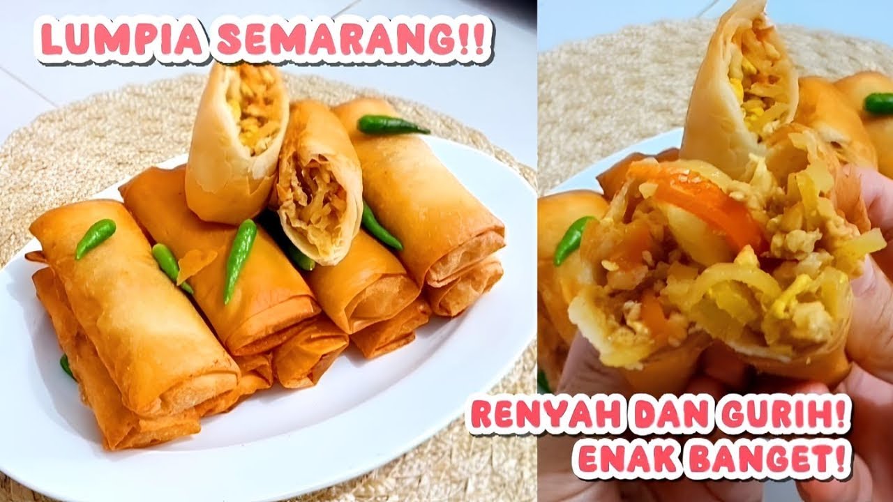 RESEP LUMPIA SEMARANG ISI BENGKUANG EBI RENYAH DAN GURIH ENAK BANGET! COCOK JADI IDE JUALAN!