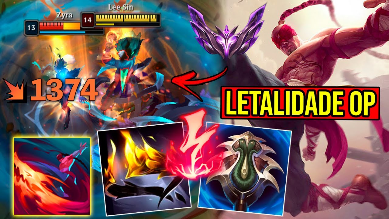 FIZ LEE SIN BUILD LETALIDADE NO MESTRE E DESTRUÍ O JOGO