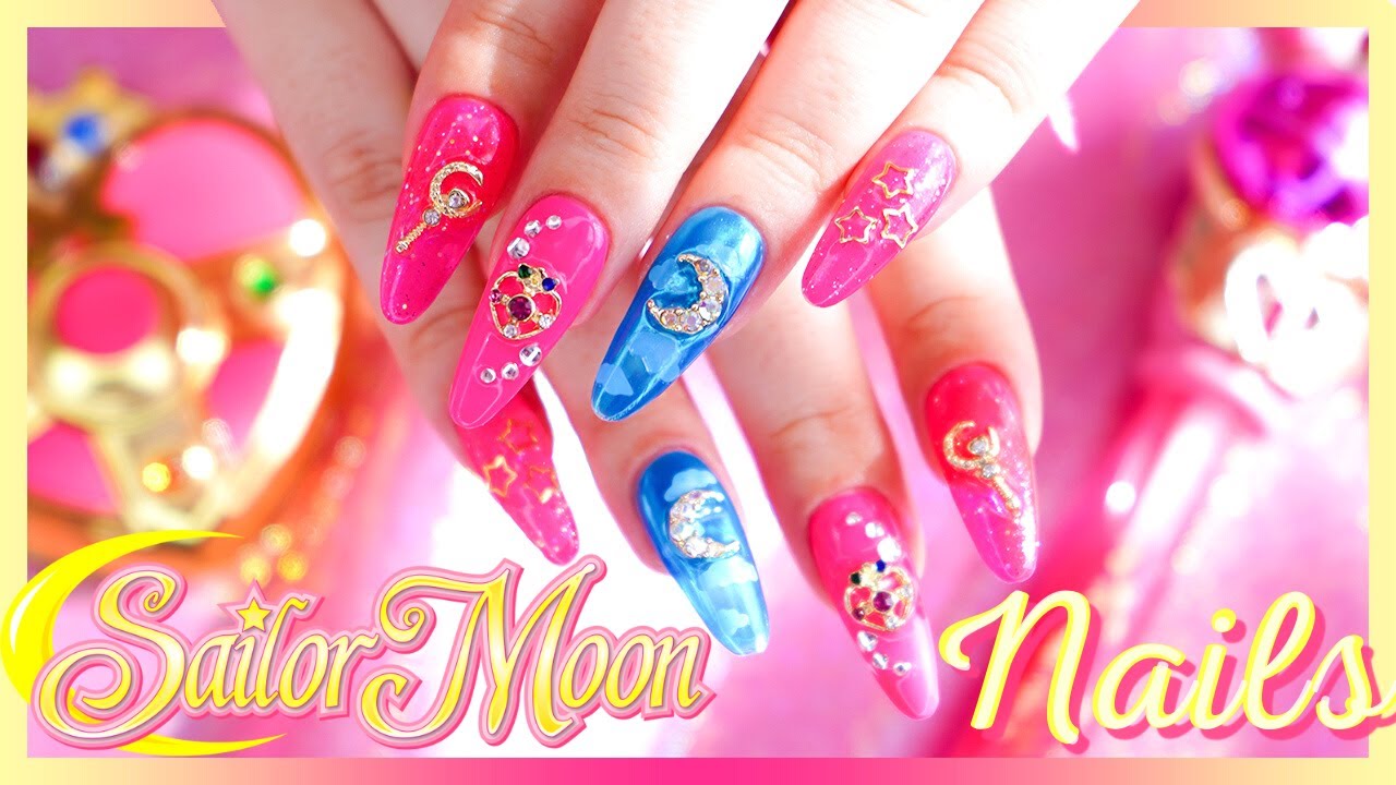 DES DÉCOS D'ONGLES SAILOR MOON SUR ALIEXPRESS 🌙 🐈‍⬛ | Pose Américaine, VSP & Strass :)))