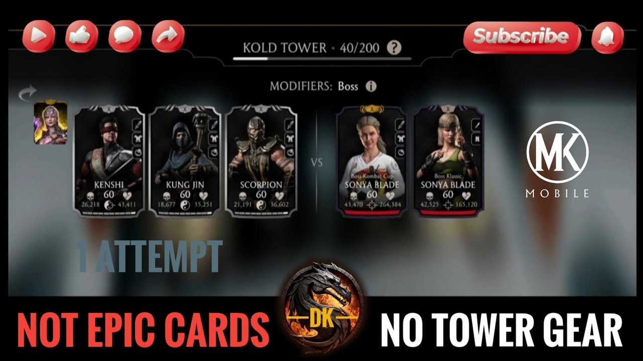 Kold Tower 40 & Reward 🎮 Mortal Kombat Mobile▫️MK Mobile▫️MKM #mortalkombatmobile #mkmobile #mkm