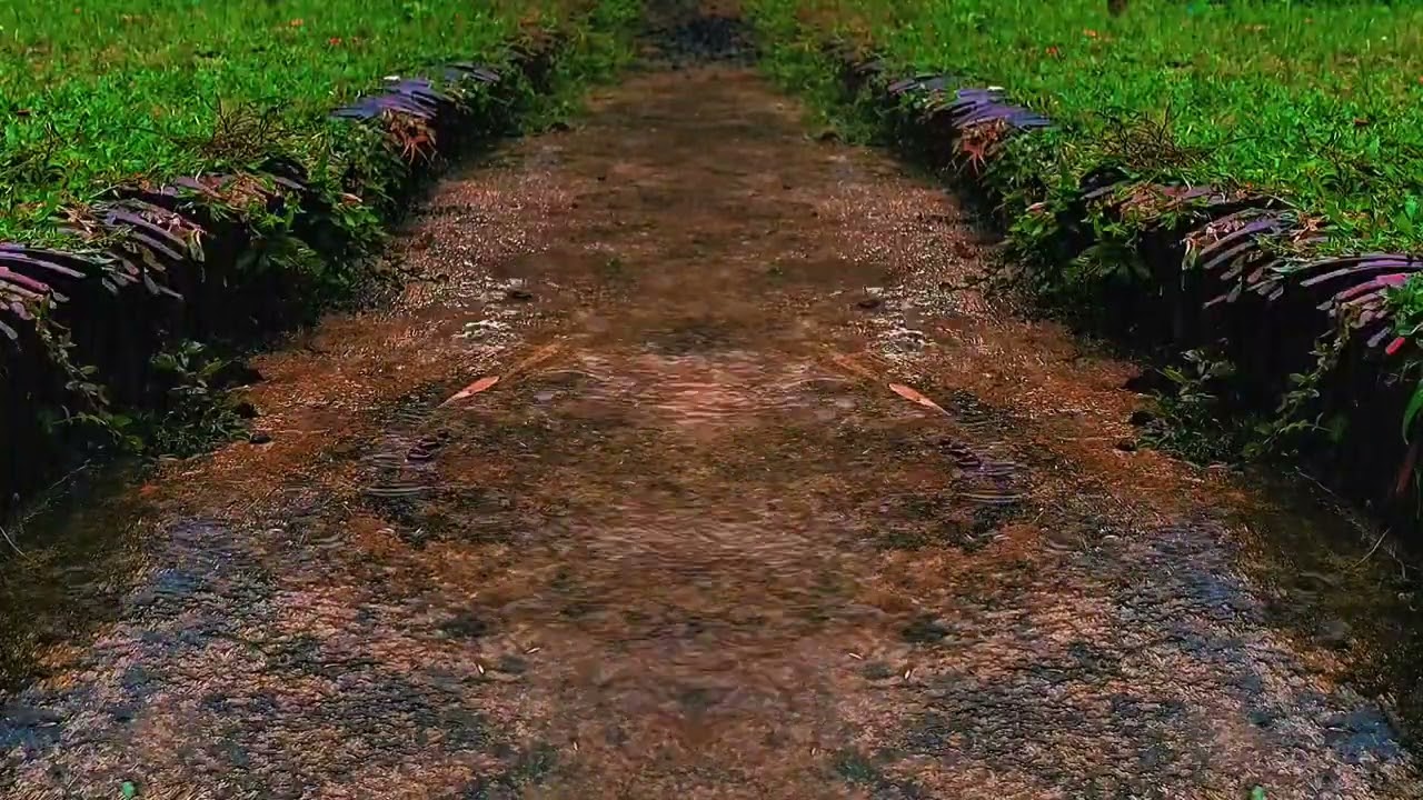 🌧️ Rainfall Drifting Along a Quiet Countryside Path | Deep Sleep ASMR
