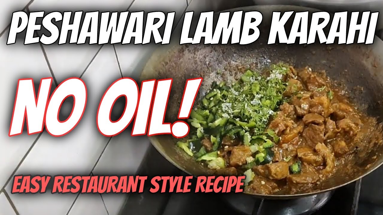 Restaurant Style Lamb Karahi COOKED WITHOUT OIL! HEALTHY RECIPE!