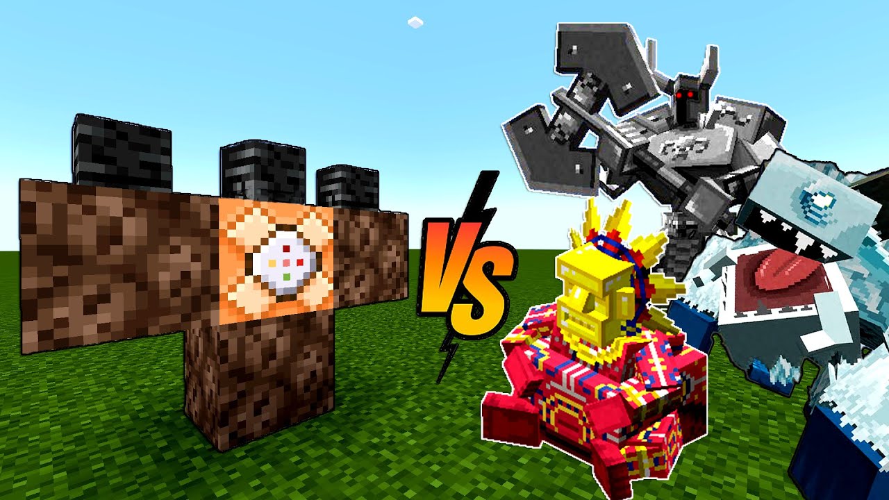 Wither Storm vs Mowzie's Mobs in Minecraft