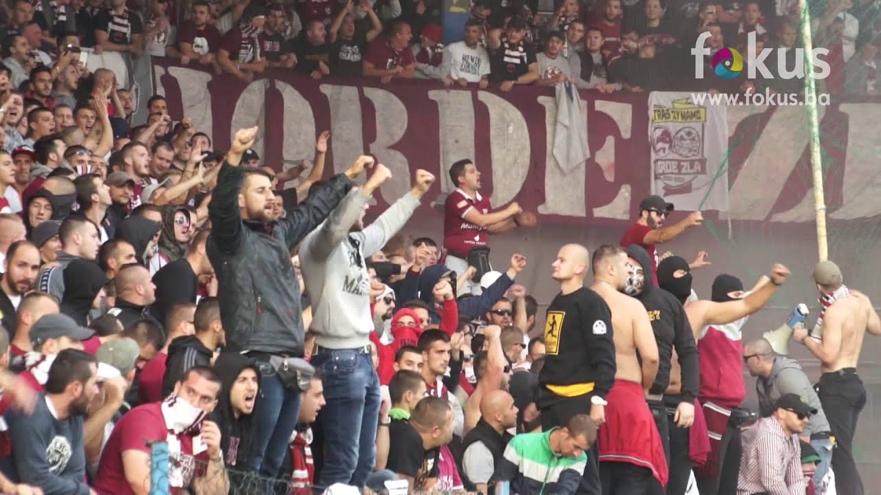 Neredi na 106. derbiju FK Zeljeznicar - FK Sarajevo na Grbavici